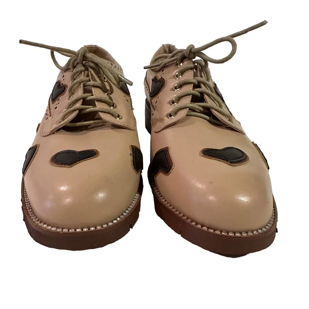 NWT Baldi London North Hampton Brown Heart Oxfords 6.5